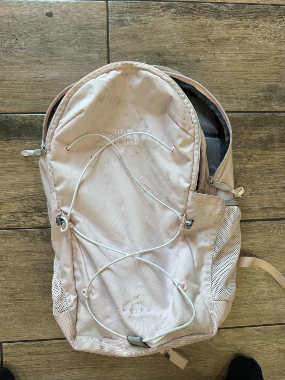 The North Face Light Pink Men’s Backpack with Front Bungee